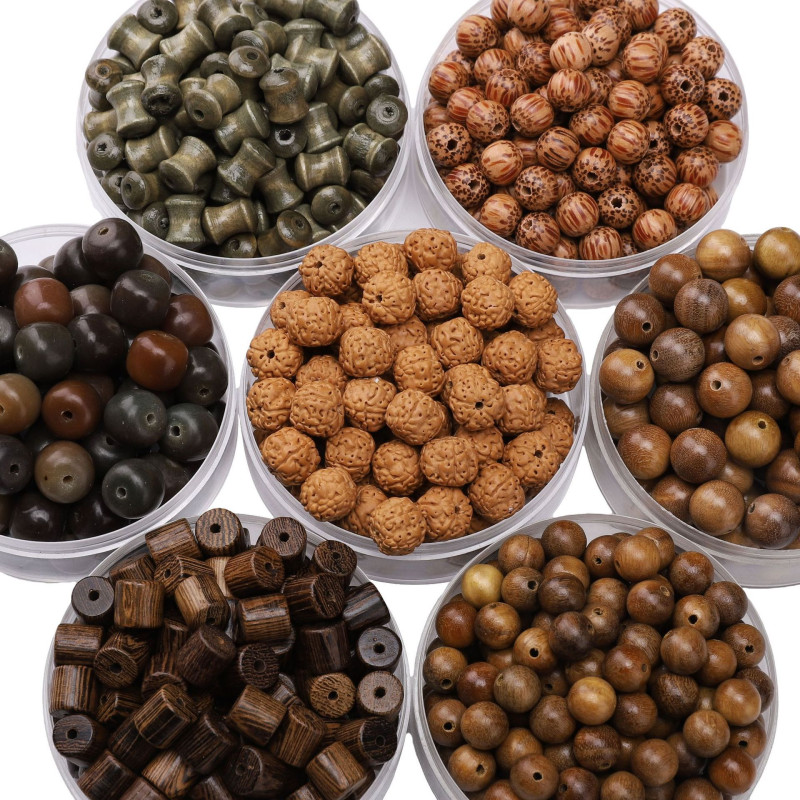 Natural Chicken Wing Thuja Wood Beads, Round National Trend Cultural Toys, Lotus Hand