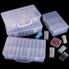 Transparent Plastic Multi-level Detachable Jewelry Storage Box Earrings Ring Lego Toy Box
