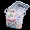 Transparent Plastic Multi-level Detachable Jewelry Storage Box Earrings Ring Lego Toy Box