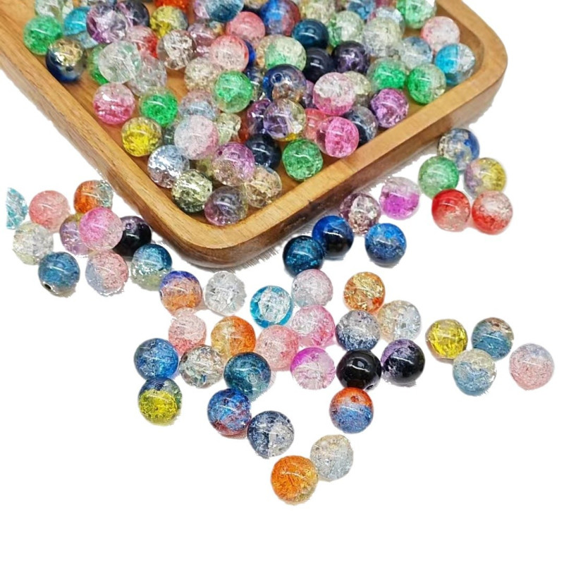 10m Glass Beads Explosion Ice Cracked Hand String Loose Batch Handmade Diy Bracelet
