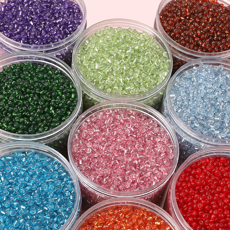 4mm Domestic Super High Quality Glass Rice Beads Water Drip Irrigation Silver Paint Round