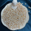 High Gloss Abs Imitation Pearl Off-white Jewelry Pure White Perforated Material Clothing