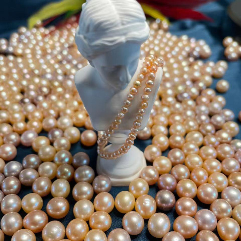 High Gloss Abs Imitation Pearl Off-white Jewelry Pure White Perforated Material Clothing
