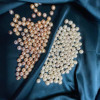 High Gloss Abs Imitation Pearl Off-white Jewelry Pure White Perforated Material Clothing