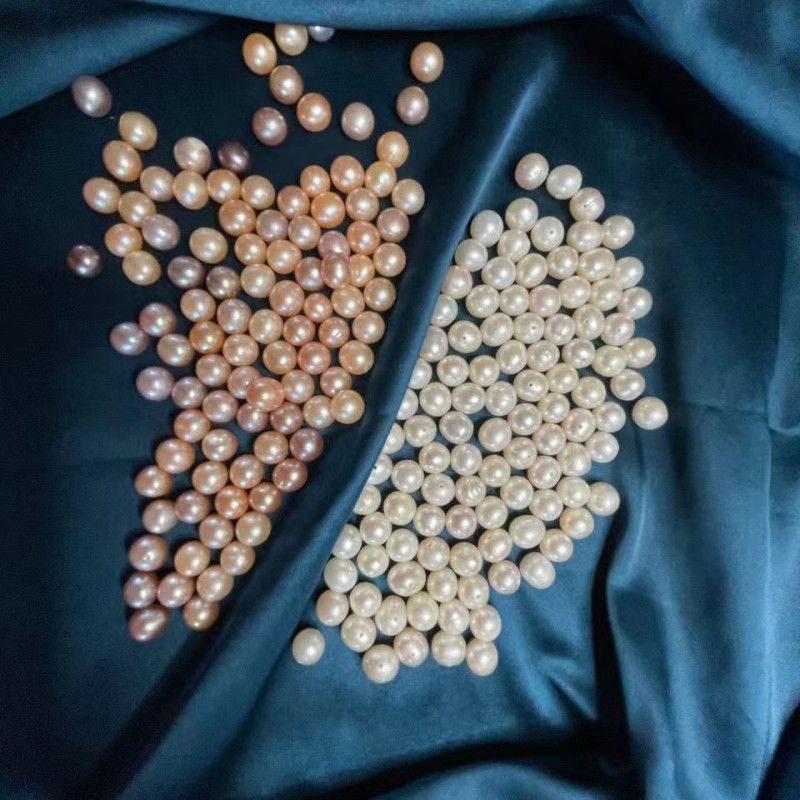 High Gloss Abs Imitation Pearl Off-white Jewelry Pure White Perforated Material Clothing