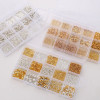 15 Grid Boxed Diy Metal Accessories Material Set Earrings Ear Hooks Bracelet Necklace