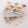15 Grid Boxed Diy Metal Accessories Material Set Earrings Ear Hooks Bracelet Necklace