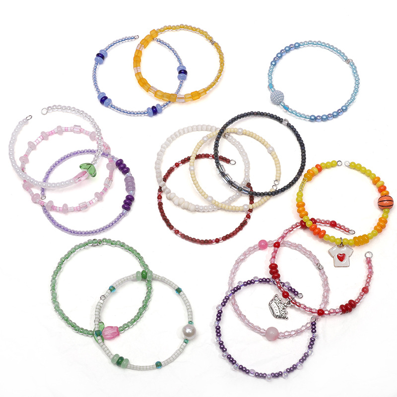 Beige Glass Beads, Round Rice Diy Handmade Bracelets, Necklaces, Accessories
