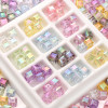 Acrylic 8mm Phantom Imitation Glass Square Beads Handmade Diy Accessories Loose Hand