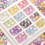 Acrylic 8mm Phantom Imitation Glass Square Beads Handmade Diy Accessories Loose Hand