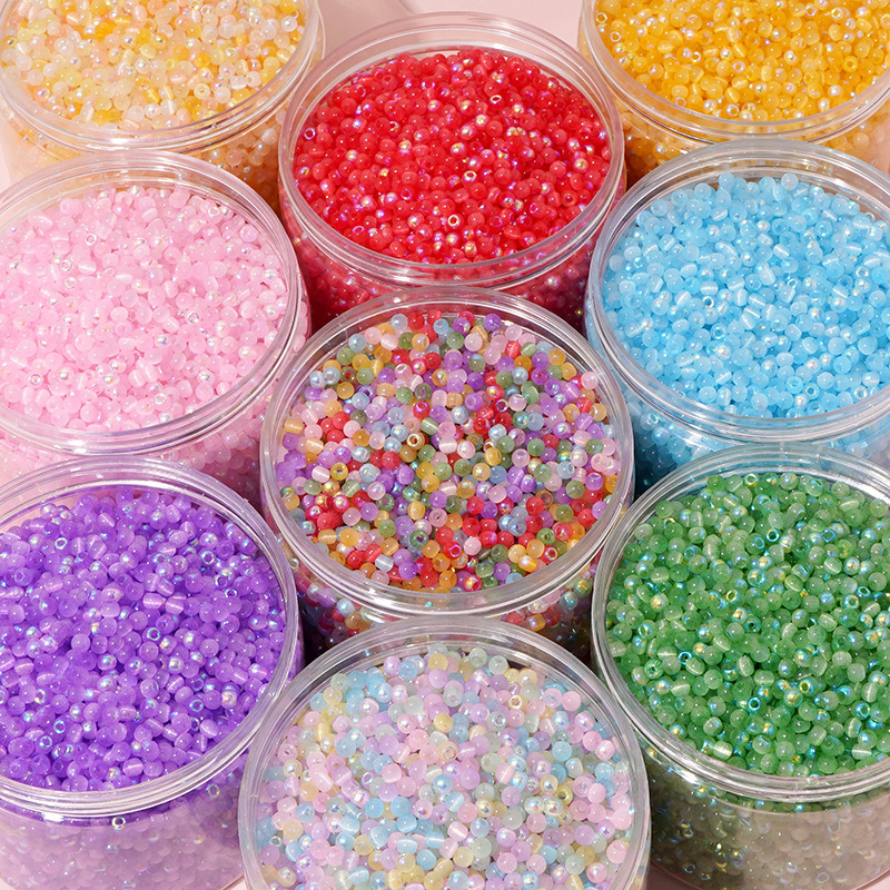 10g Aurora Cat Eye Glass Rice Beads Domestic Super High Quality Diy Handmade Beaded