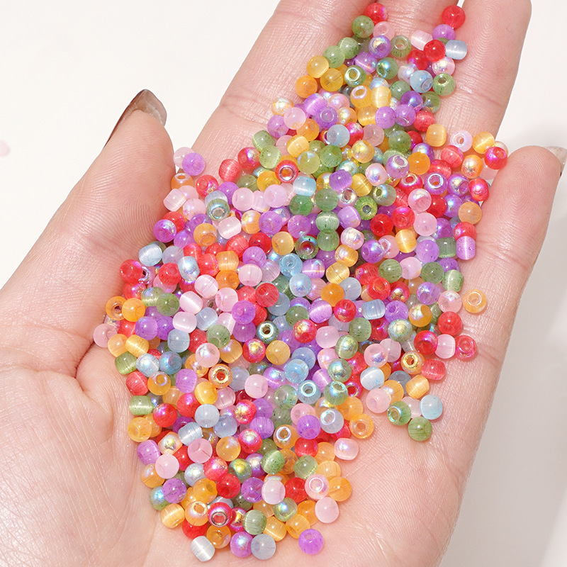 10g Aurora Cat Eye Glass Rice Beads Domestic Super High Quality Diy Handmade Beaded