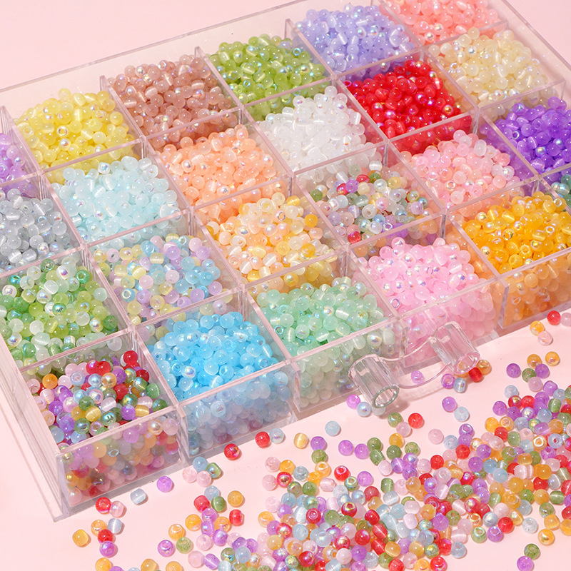10g Aurora Cat Eye Glass Rice Beads Domestic Super High Quality Diy Handmade Beaded