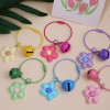 Five-petal Candy-colored Flower Keychain Dopamine Diy Accessories Bag Pendant School Bag