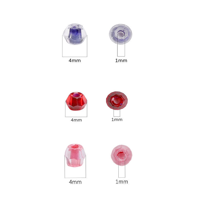 4mm Colorful Round Cut Diamond Millet Beads Handmade Diy Jewelry Accessories Hand Bead