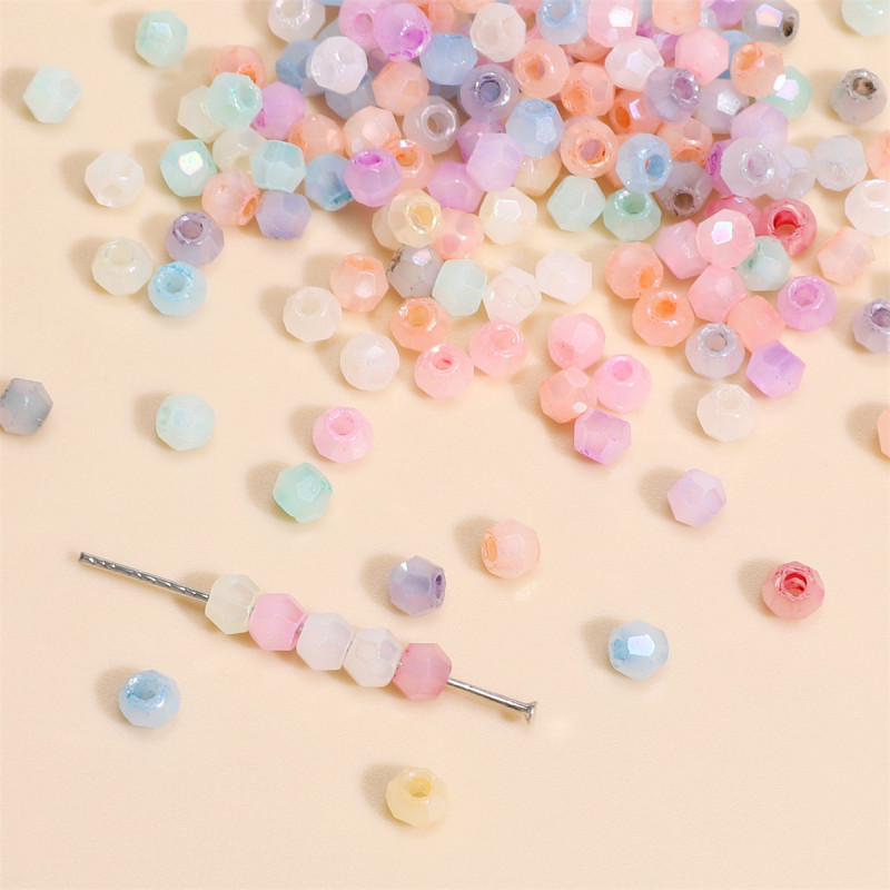4mm Colorful Round Cut Diamond Millet Beads Handmade Diy Jewelry Accessories Hand Bead