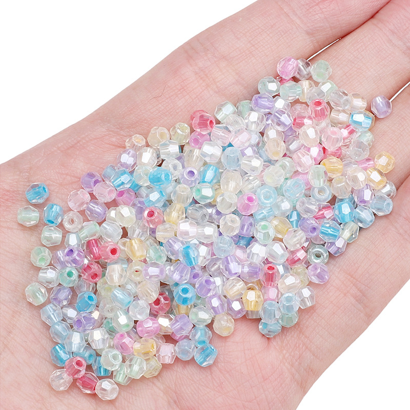4mm Colorful Round Cut Diamond Millet Beads Handmade Diy Jewelry Accessories Hand Bead