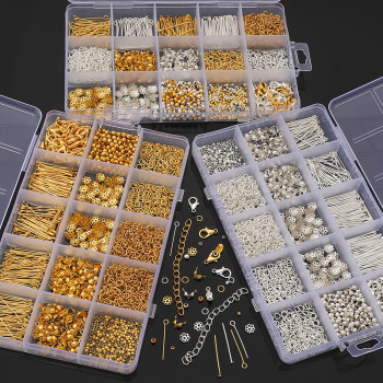 15 Grid Open Circle Closed Diy Jewelry Basic Accessories Set Box Handmade Homemade