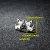 Cartoon Cute Little Animal Dog Earrings Ins Fashion Stainless Steel Simple Piercing Bone