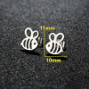 2025 Spring New Stainless Steel Cut Simple Cartoon Bee Earrings E-commerce Accessories
