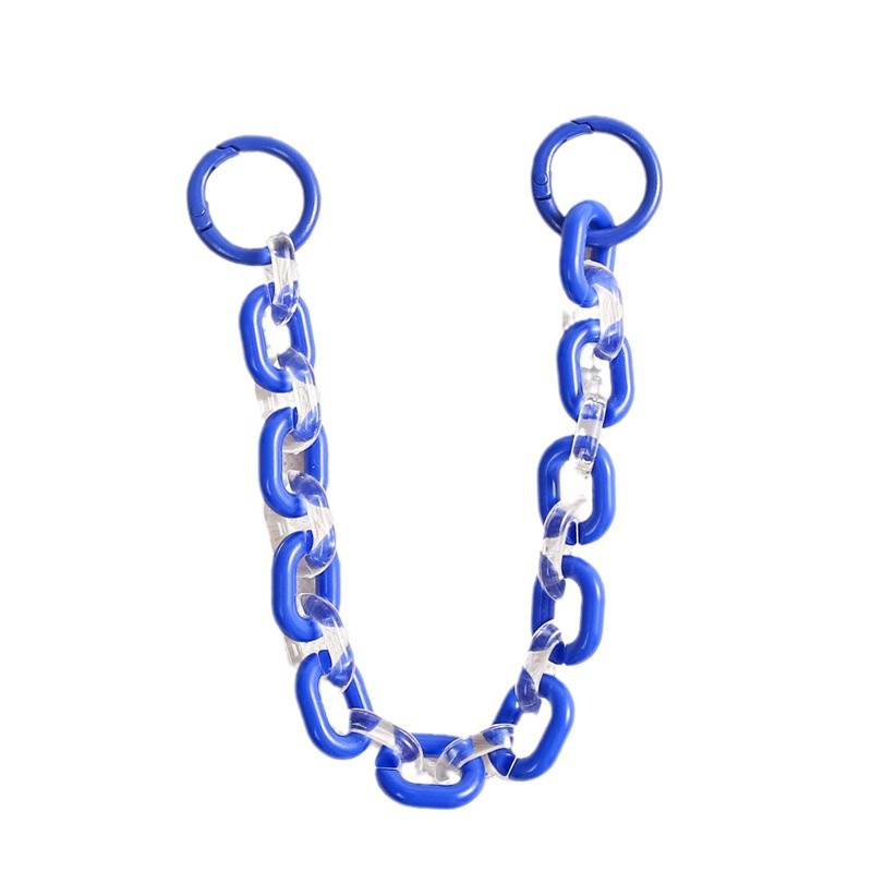 Dopamine Color Acrylic Chain Buckle with Spring Mobile Phone Key Colorful Versatile Bag