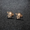 European and American Stainless Steel Cutting Hollow Little Bee Earrings Ins Fashion