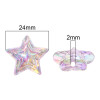Acrylic Color-plated High-transparency Three-layer Star Beads Handmade Diy Mobile Phone