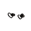 18k Gold Electroplated Stainless Steel Geometric Simple Hollow Love-shaped Peach Heart