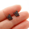 Stainless Steel Fashion Love English Monogram Earrings for Women Korean Cute Simple