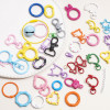 Candy Color Open Spring Ring Round Buckle Keychain Handmade Diy Bag Hook Mobile Phone