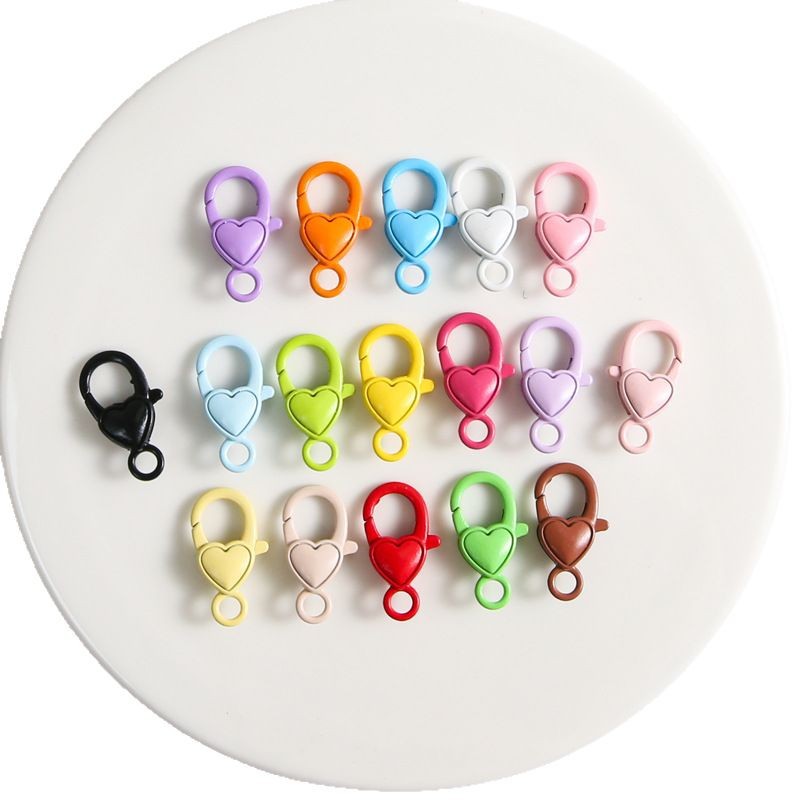Love Metal Color Lobster Clasp Jewelry Diy Accessories Key Chain Pendant Simple Versatile