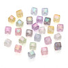 8mm Acrylic Imitation Glass Three-dimensional Colorful Square Beads Handmade Diy Jewelry