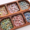 Acrylic 9mm Golden Four-petal Flower Handmade Diy Hand-beaded Earrings Bracelet Necklace