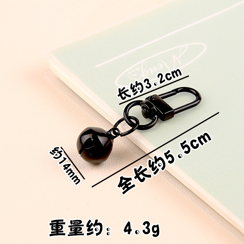 Paint Candy Color Revolving Door Buckle Bell Keychain Gold Accessories Hanging Diy Bag