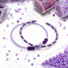 2-4mm Dark Purple Glass Rice Beads Handmade Diy Homemade Hand Mobile Phone Chain Bracelet