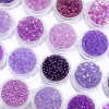 2-4mm Dark Purple Glass Rice Beads Handmade Diy Homemade Hand Mobile Phone Chain Bracelet