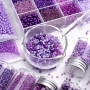 2-4mm Dark Purple Glass Rice Beads Handmade Diy Homemade Hand Mobile Phone Chain Bracelet