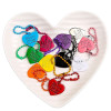 Colorful Love Bead Chain Key Double-sided Pendant Creative Diy Mobile Phone Key