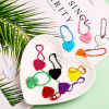 Colorful Love Bead Chain Key Double-sided Pendant Creative Diy Mobile Phone Key