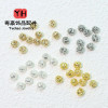 14k Gold-filled Color-preserving Round Hollow Beads Small Gold Diy Handmade Spacer Bead