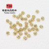 14k Gold-filled Color-preserving Round Hollow Beads Small Gold Diy Handmade Spacer Bead
