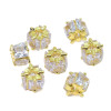 Micropaved Square Zircon Spacer Beads, Sugar Bucket Bead Accessories, Handmade Diy