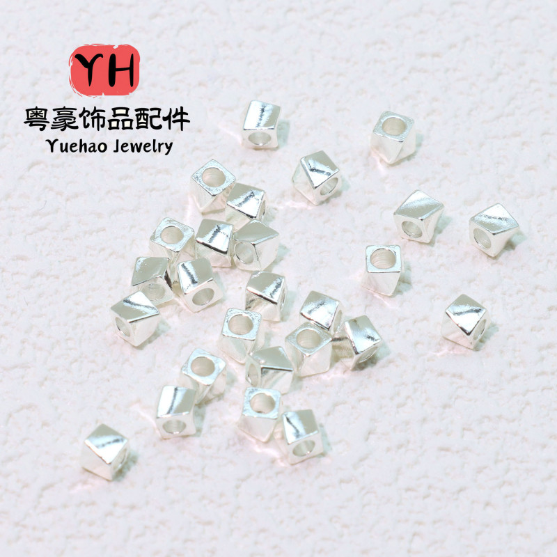 18k Gold Color-preserving Square Twisted Beads Color-preserving Copper Transfer Spacer