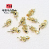 14k Gold-filled Crown Wax-set Micro-set Pendant Pin Diy Jewelry Accessories Pearl Crystal
