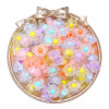 Transparent Acrylic Plum Blossom Flower Beads, Hand-woven Bracelet, Hair Rope, Bead