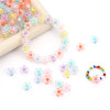 Transparent Acrylic Plum Blossom Flower Beads, Hand-woven Bracelet, Hair Rope, Bead