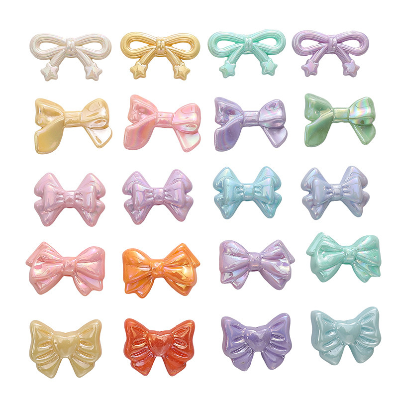 Acrylic Ab Color Stars Love Bow Beads Diy Handmade Beaded Bracelet Mobile Phone Chain