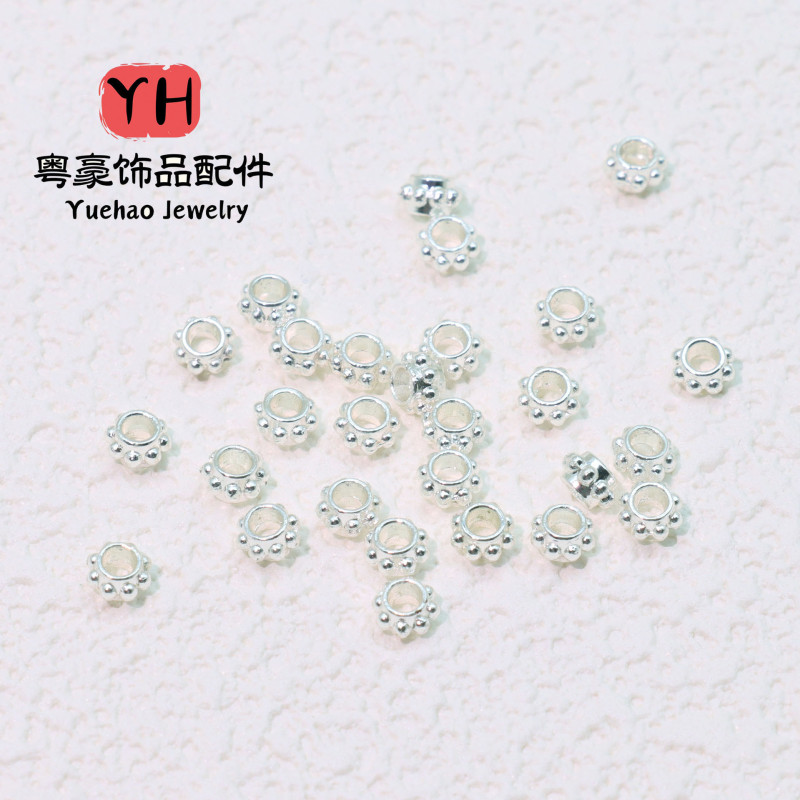14k Gold-filled Color-preserving Round Dots Separated Beads Small Gold Diy Bracelet