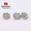 14k Color-preserving Large Hole Hollow Spacer Beads Small Wreath Micro Inlaid Flower Tray