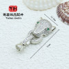 Diy Jewelry Accessories Micro-inlaid Zirconium Leopard Head Necklace Men and Women Pearl
